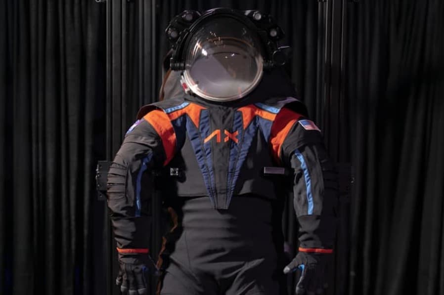 The prototype Artemis III spacesuit – the final version will be white