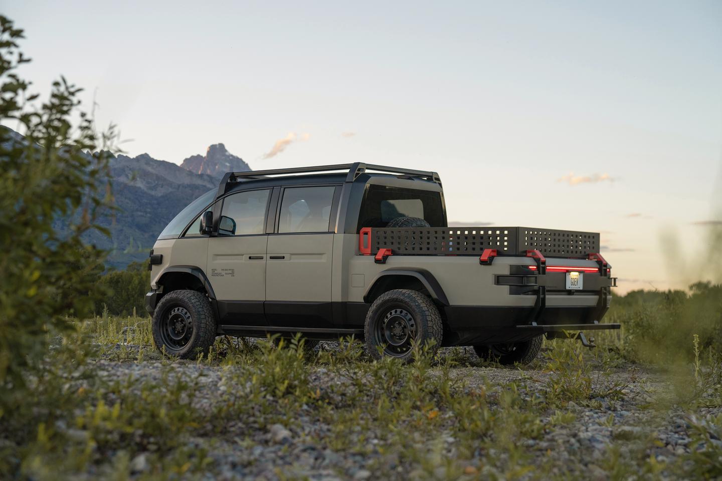 The versatile Canoo American Bulldog electric pickup is not an off-grid camper yet, but give it some time ...