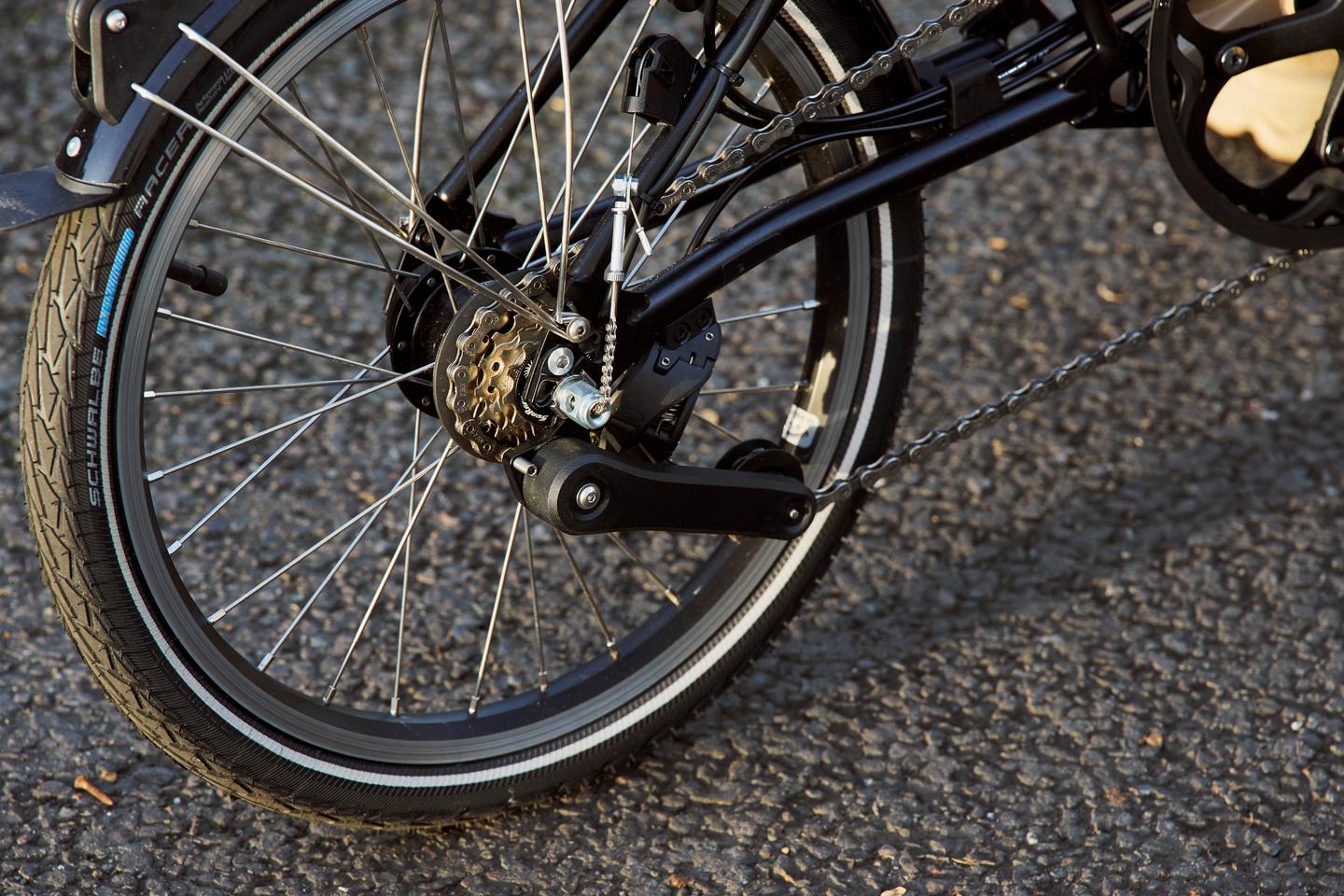 The rider will need to pedal while shifting the 4-speed derailleur, but momentarily stop pedaling to shift the 3-speed hub