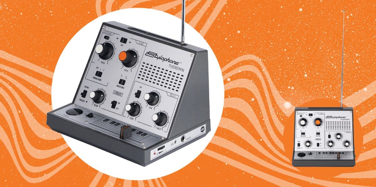 Dubreq's Stylophone Pitch Theremin features sine and square oscillators, a decay envelope, vibrato, delay and comes with a slider that can be used on its own for pitch precision or along with the antenna for "crazy, quirky sounds"