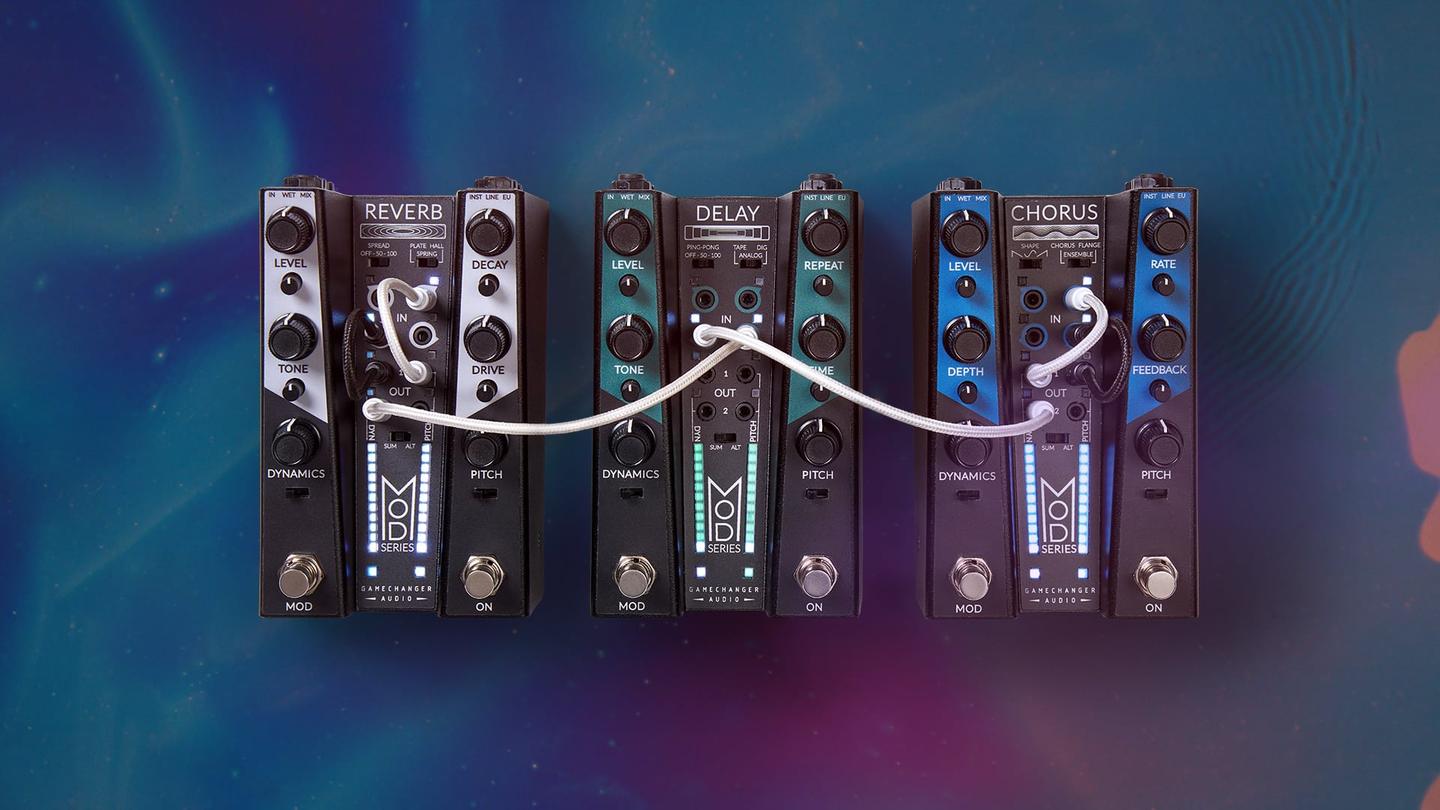 Modulation experiments can take place on individual pedals, or across all three