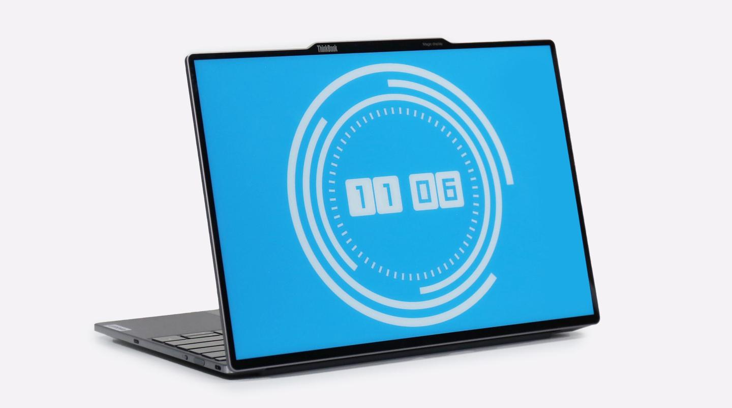 One of the example schemes on Lenovo's concept is a "dynamic clock"