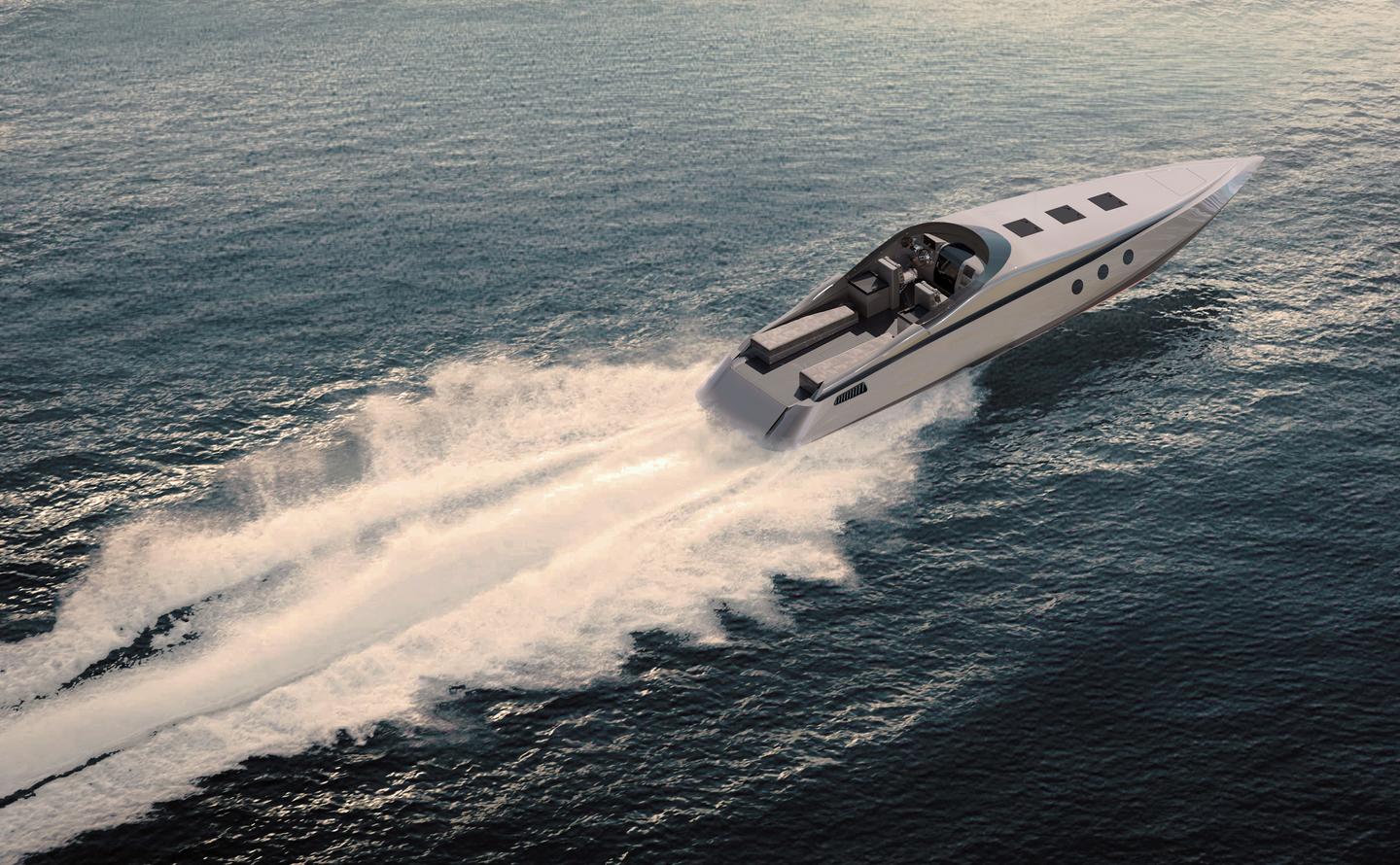 Depending upon the powertrain selected, the Mayla GT tops out between 50 and 100+ knots