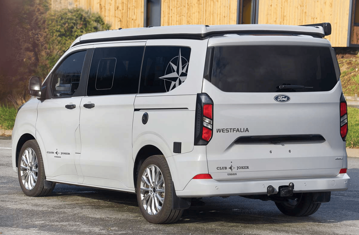 Volkswagen will introduce a new Transporter, based on the Ford Transit Custom, this year; in the meantime, Westfalia is focusing its Club Joker line on Ford's midsize van