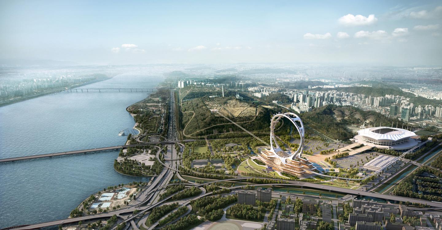 The Seoul Twin Eye will have a diameter of 180 m (590 ft)