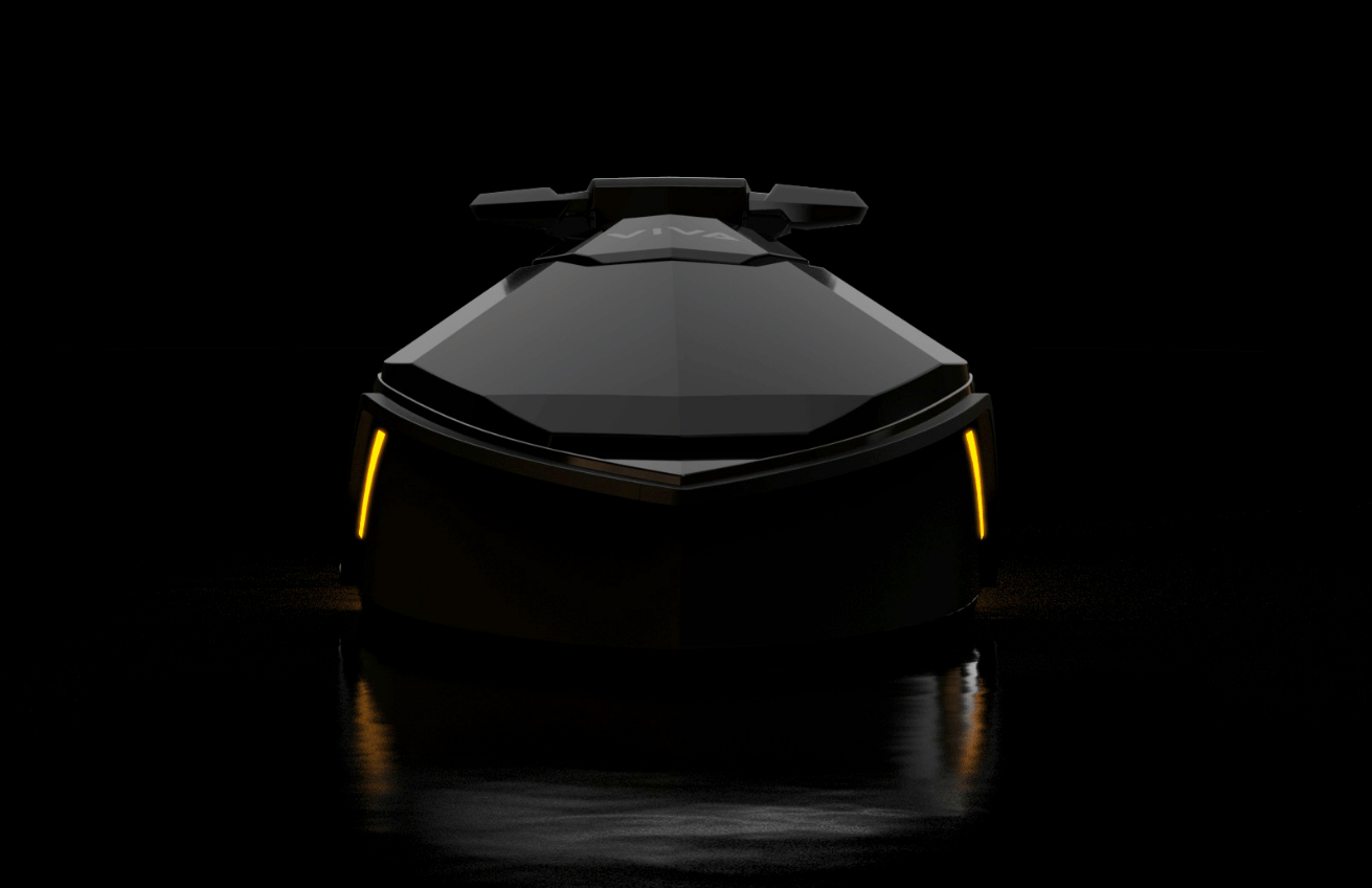 The Viva electric jet has a V hull, angular styling and all-electric power