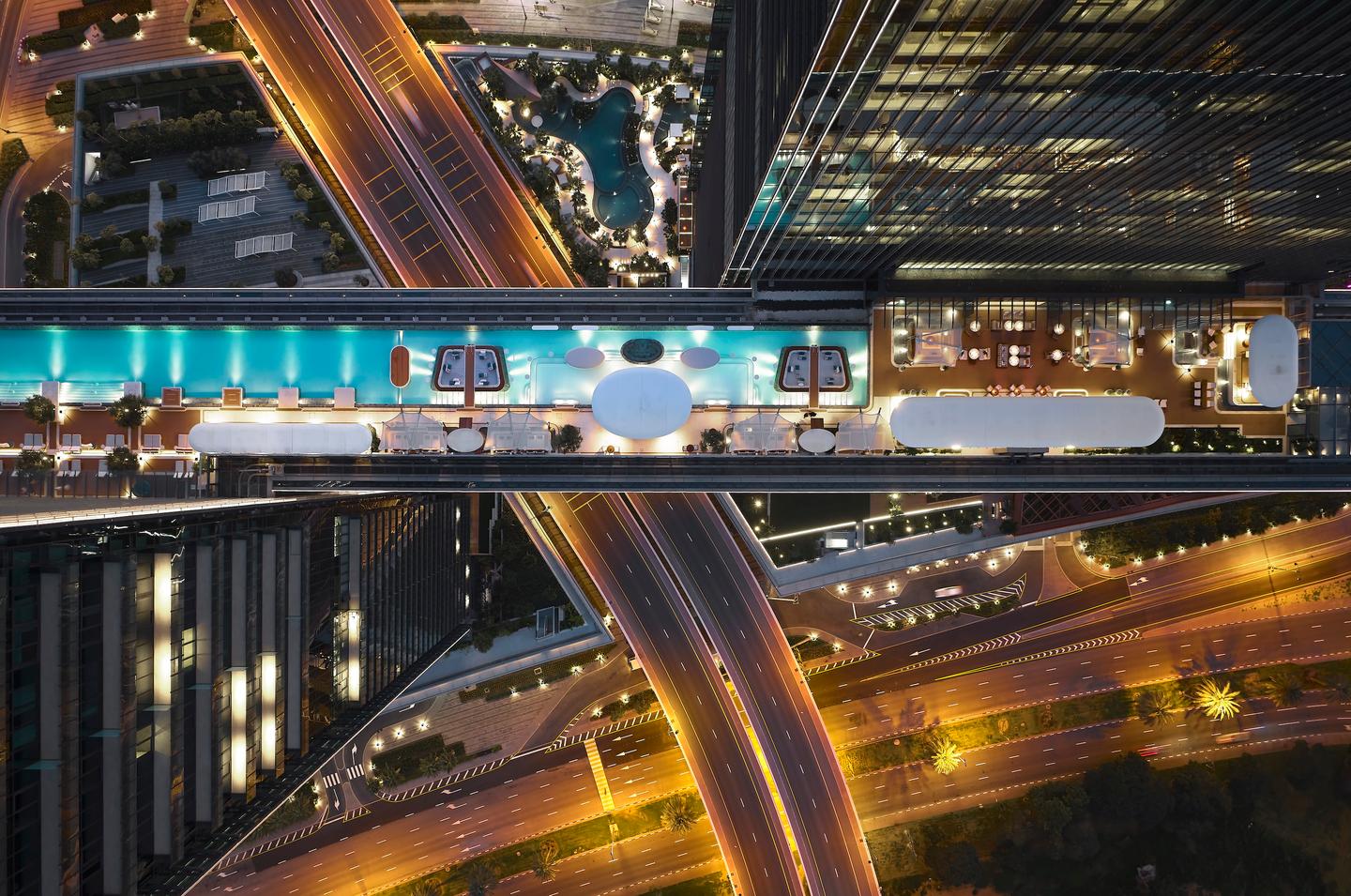 One Za'abeel's horizontal section, the Link, is topped by an infinity swimming pool and a viewing area