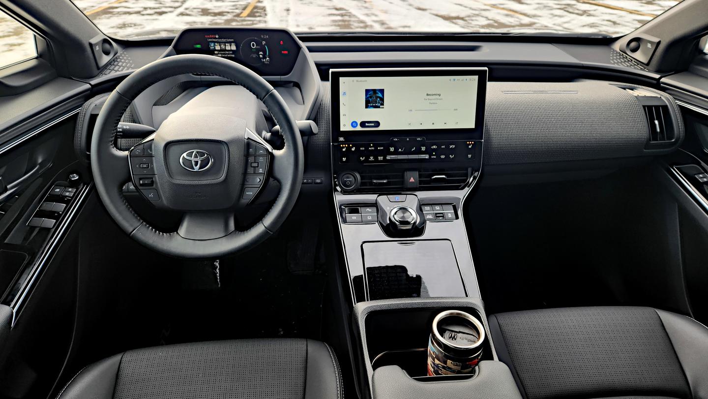 Seating and infotainment in the Toyota bZ4X are pulled from Subaru models