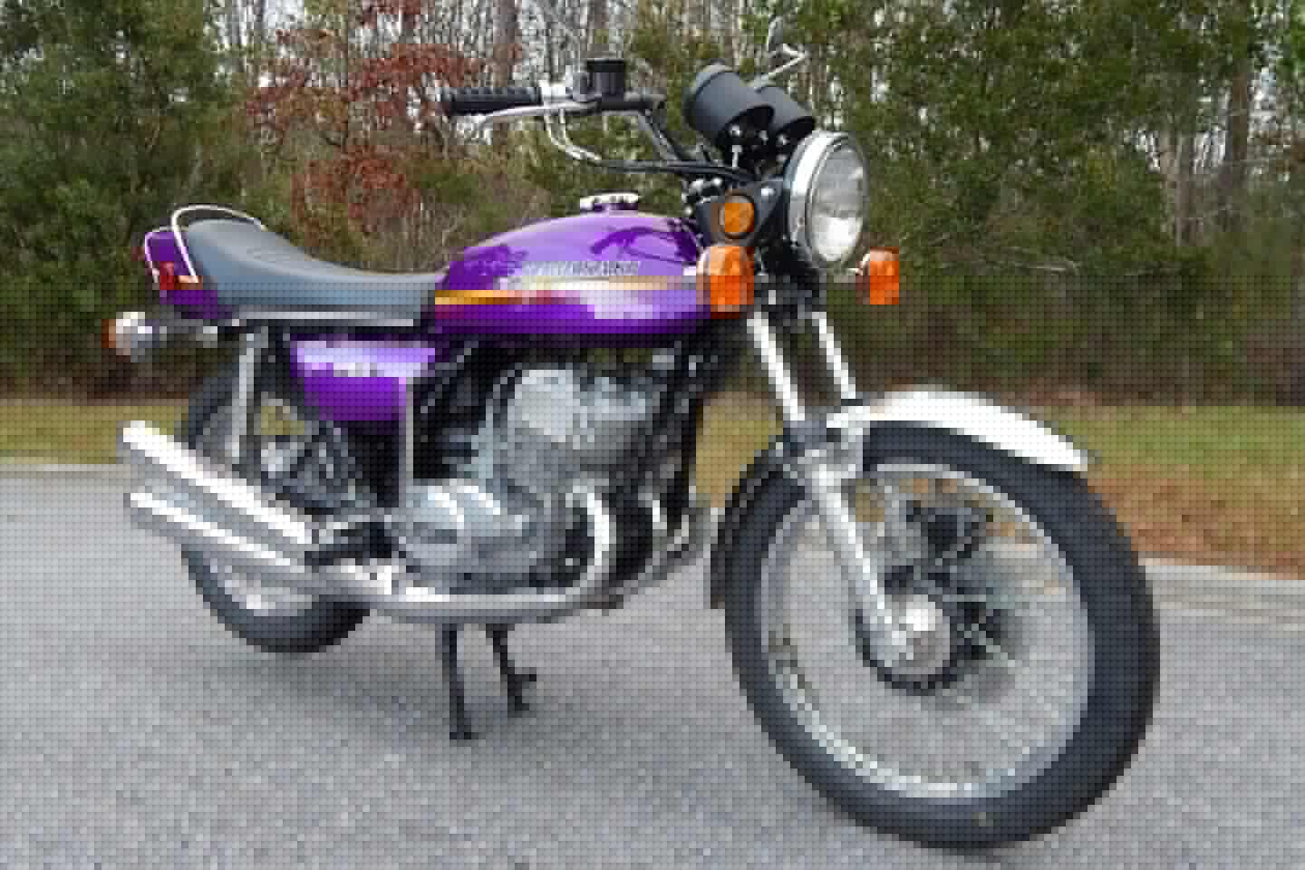 This 1973 Kawasaki H2A Mach IV sold for $42,000 at BringaTrailer on 16 February 2022, becoming the most expensive H2 Kawasaki sold at auction. It was surpassed twice in price at the January 2024 Mecum auctions. Note that although BaT's buyers premium is capped and smaller than most auction buyer's premiums, the price on the BaT page does not include the Buyers Premium. All of our list prices include the auction house's buyers premium