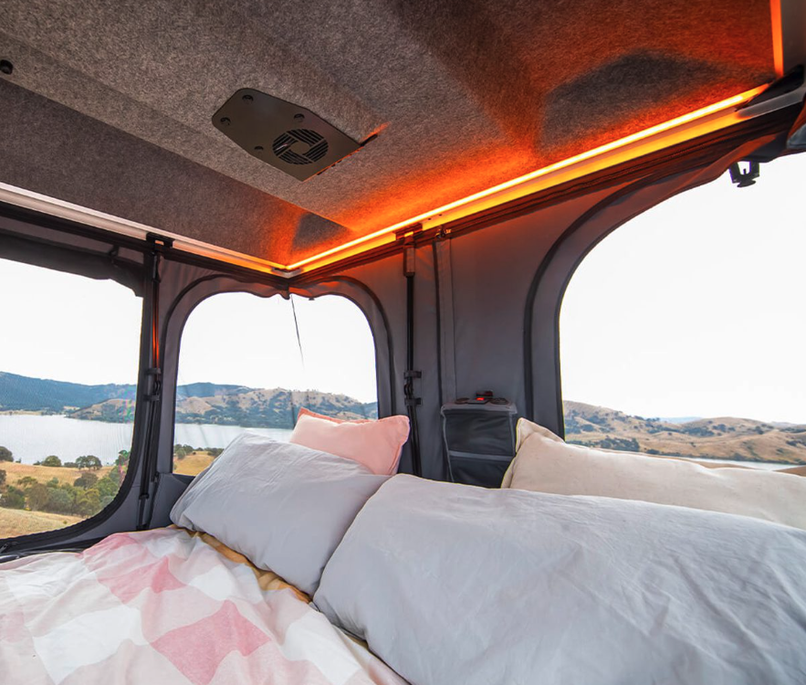 The Altitude features dimmable and warm/cold interior lighting