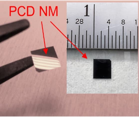 Samples of the team's diamond nanomembranes