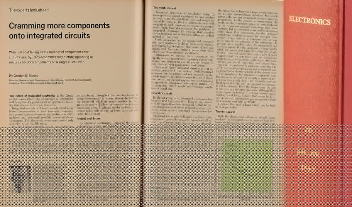 On 19 April 1965, Electronics magazine published an article which arguably changed the world more than any single act in history. The article was written by Dr Gordon E. Moore, the Director of R&D at Fairchild Semiconductor and is generally regarded as the birth date of Moore's Law.
