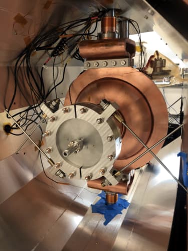 Prototype cavity being assembled at General Atomics