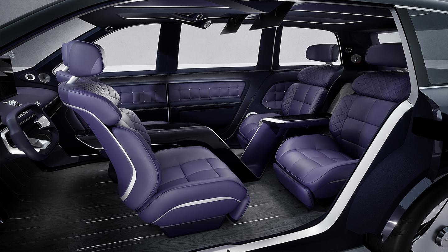 Technology and functionality are showcased inside the Genesis Neolun Concept