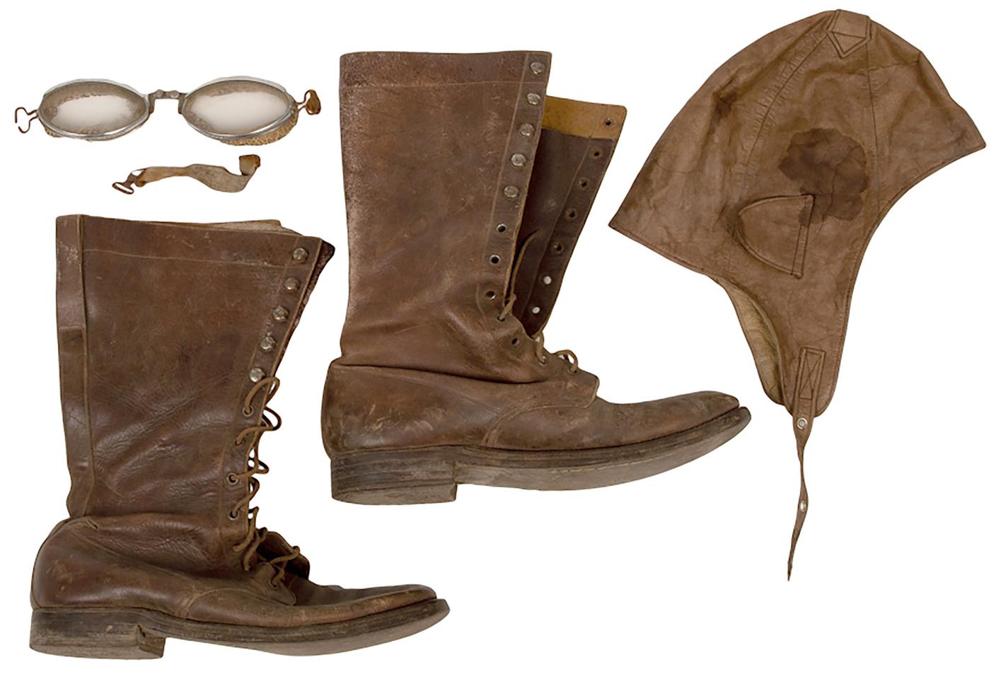 Not much to look at but pure gold. Read the fine print in the auction catalogue and you'll find a verifiable chain of custody of Fangio's helmet, boots and goggles from his 1950 campaign and his winning 1951 Formula 1 season through to Eva Peron, the First Lady of Argentina from 1946-52. Juan and Eva Peron were among the personal backers who helped a late-30s Argentinian get the opportunity to display his talents on the world stage.