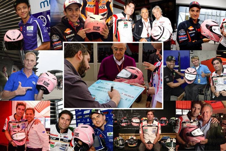 In 2014 all the Champion MotoGP riders signed a helmet to be auctioned for charity. Agostini, Nieto, Rossi, Marquez, Lorenzo, Rainey and many more joined in ... and raised $313,813 for charity. It was a great concept and mirrored what was done a few years prior where all the rock musicians signed a guitar and raised USD $2.7 million for the "Reach out to Asia" charity. This could be done once a year in F1, with all drivers signing a helmet to be auctioned at the end of the year ... for charity. Money from nothing for a good cause