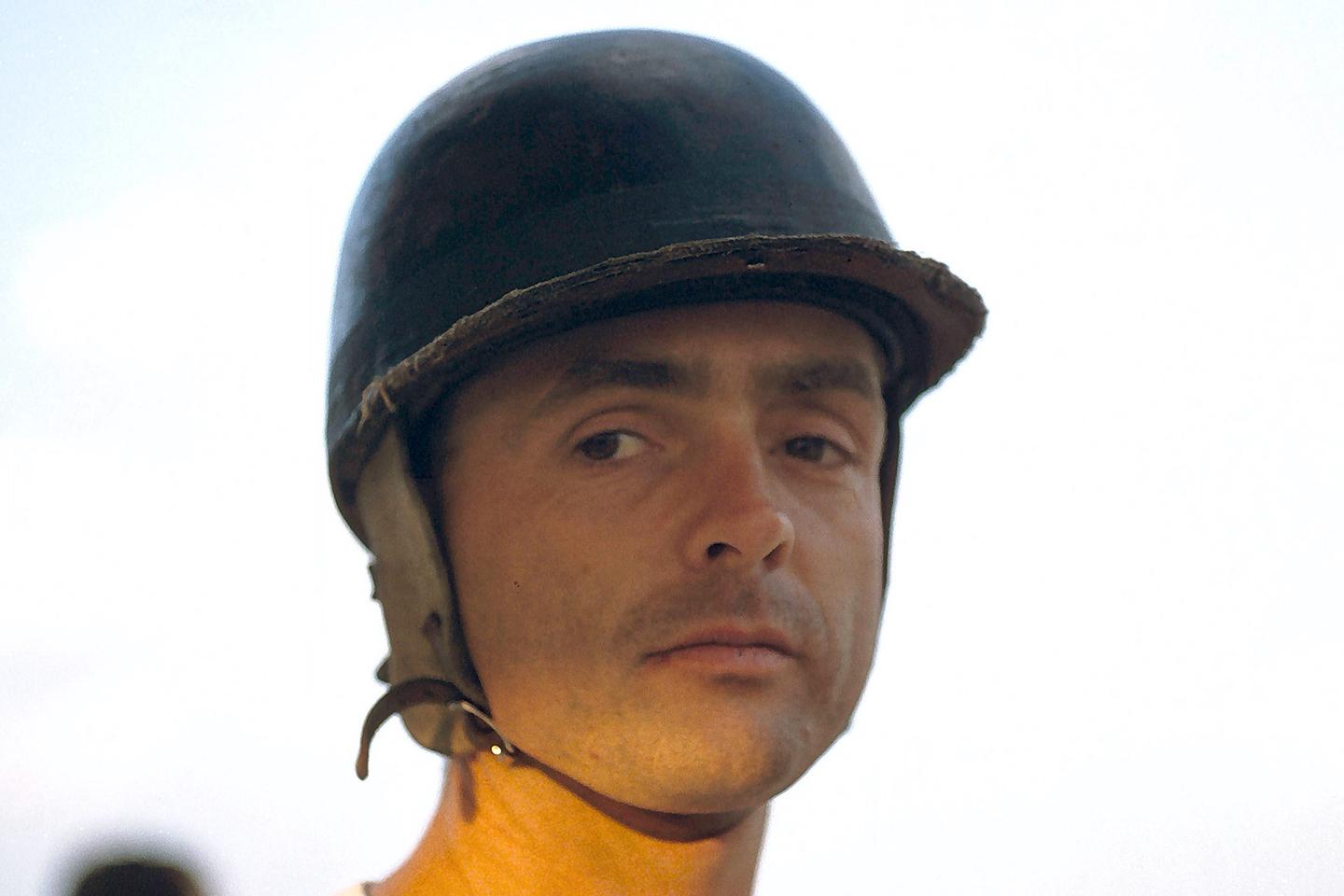 Phil Hill was America's first F1 champion and the only one born in America. When his complete Herbert Johnson helmet ensemble came to market in 2021, it had been retained by the Hill family since it was worn, and it briefly became the world's most valuable F1 helmet. Made of shellacked canvas and cork, it was a milestone on our journey to the composite masterpieces of today, and it perfectly captured a moment in motor racing history.