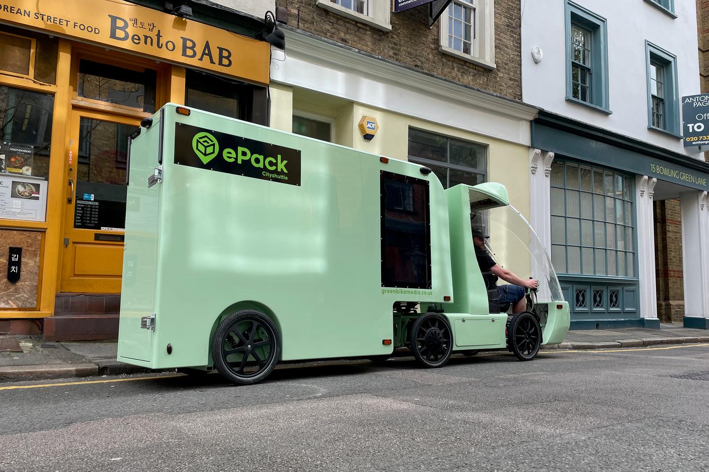 Although the ePack's body is currently composed of fiberglass, future models will be made of recycled plastic