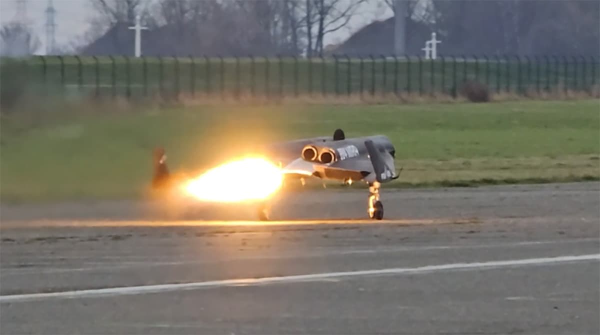 The MIRA I prototype, shown in what's presumably a screenshot taken from video moments before its unscheduled disassembly