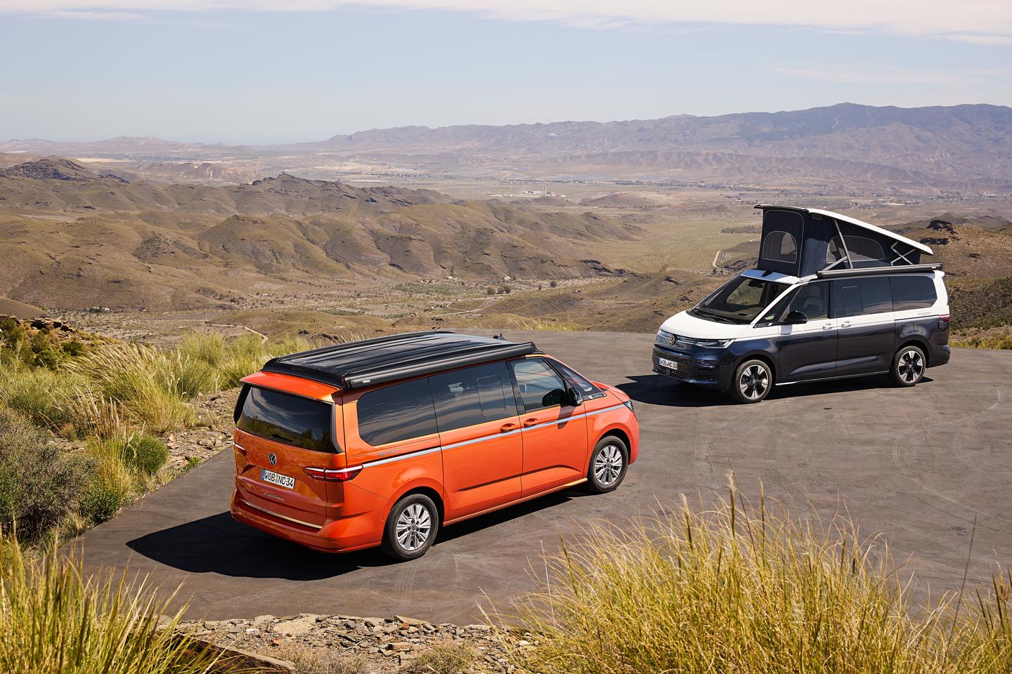 The new California stands the same 199 cm as the California 6.1, meaning it can fit into parking decks without issue