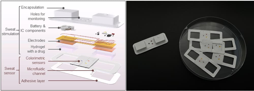 A diagram of the prototype device