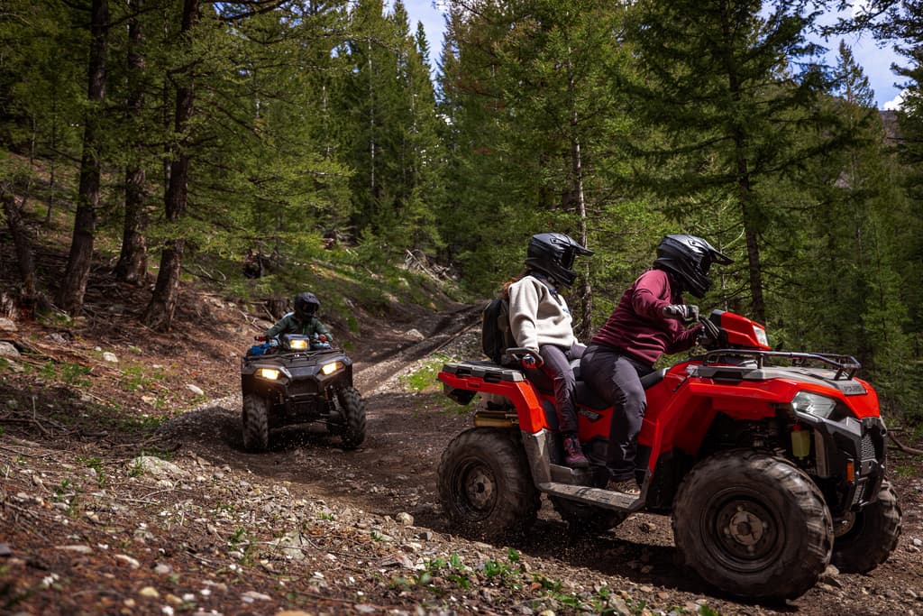 The detachable rear seat on the Polaris 570 now has optional heated seat cushion and handles
