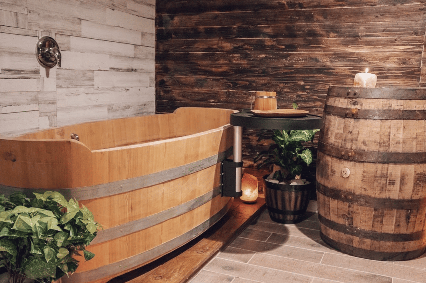 Piva Beer Spa in Chicago brings some bar touches to one of the private soaking rooms
