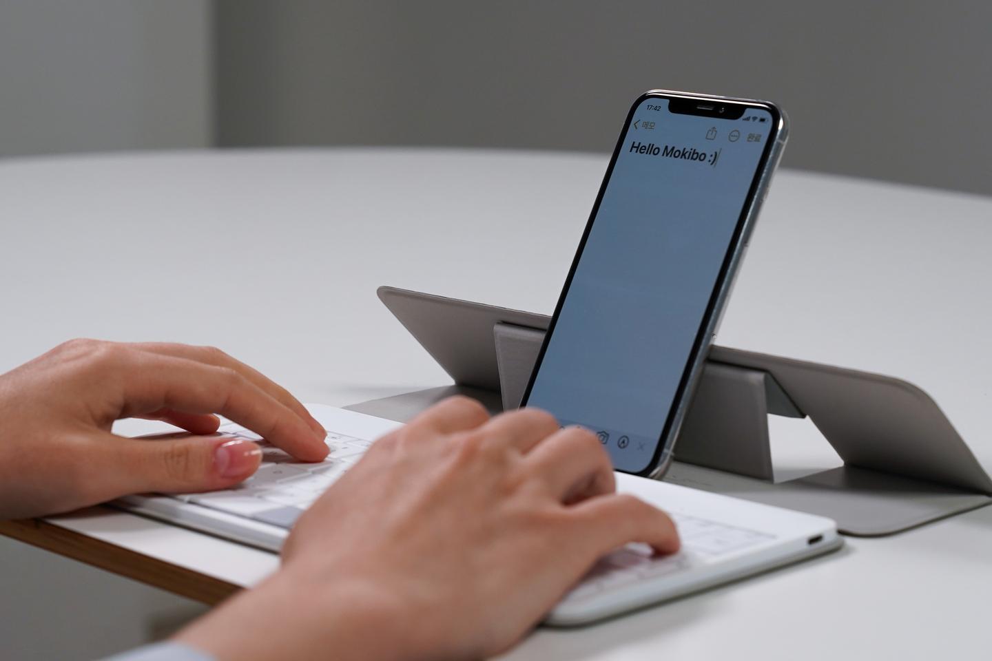 Other improvements over the original Fusion Keyboard include a better keypress feel, a sturdier cover, and a choice of two colors (black or white)