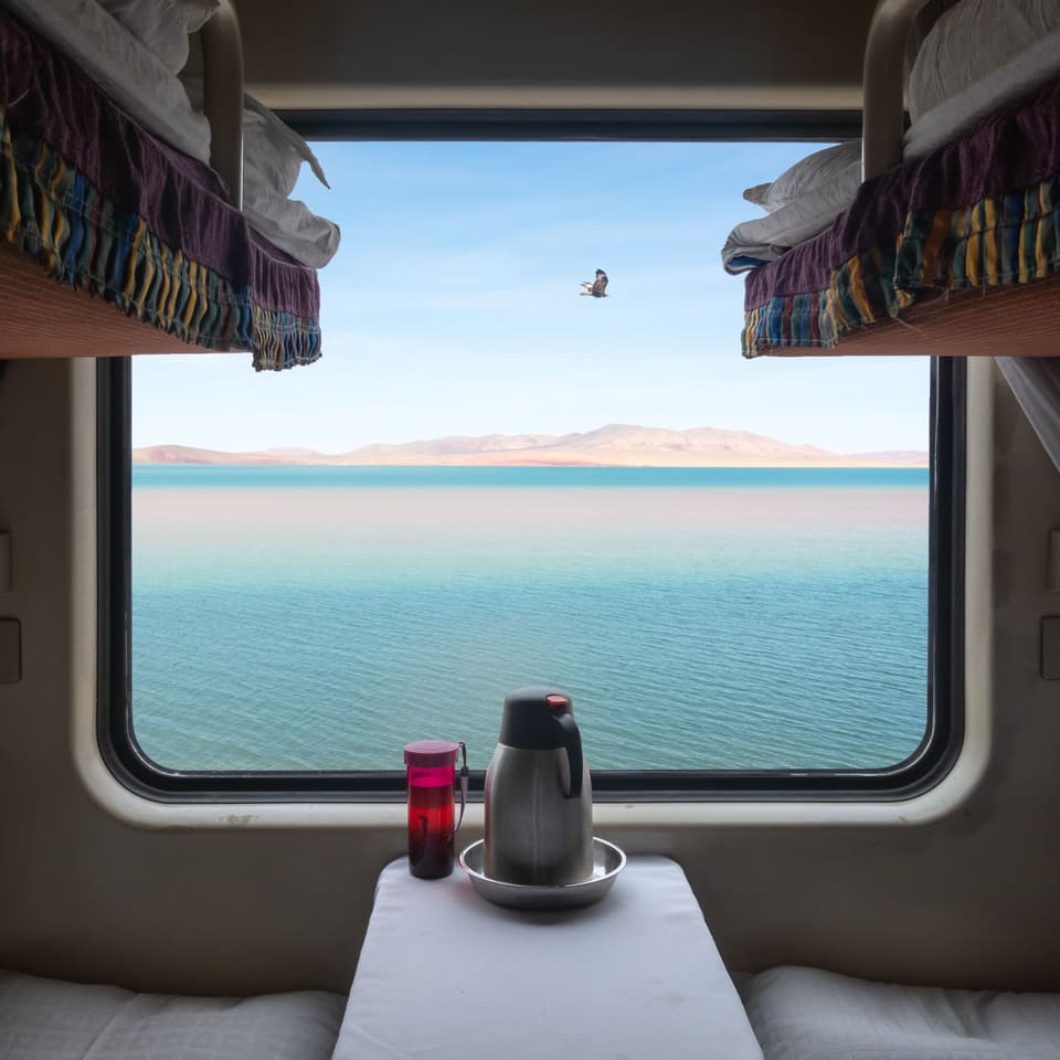 Tibetan Landscape from the Train Window was taken on the Qinghai-Tibet Railway