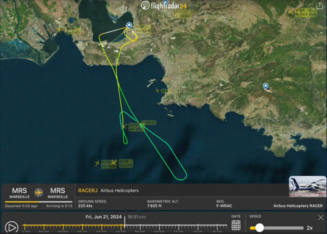 On June 21, Airbus claims it logged a remarkable 420 km/h in the Racer