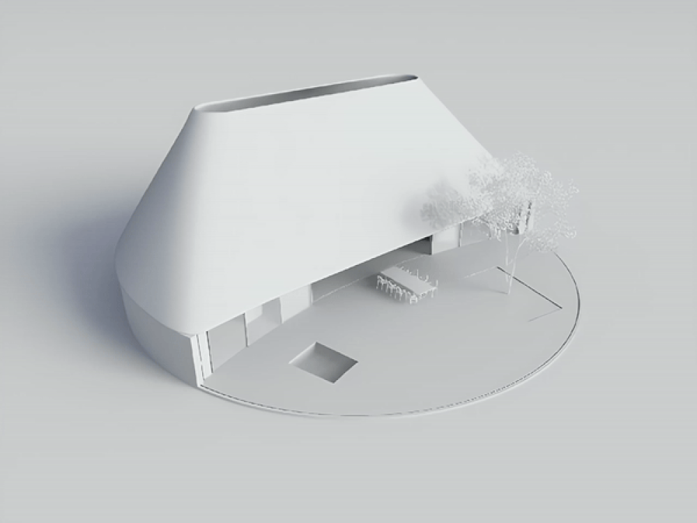 Open House's long curving walls will be mounted on small wheels and will move slowly using an electric motor