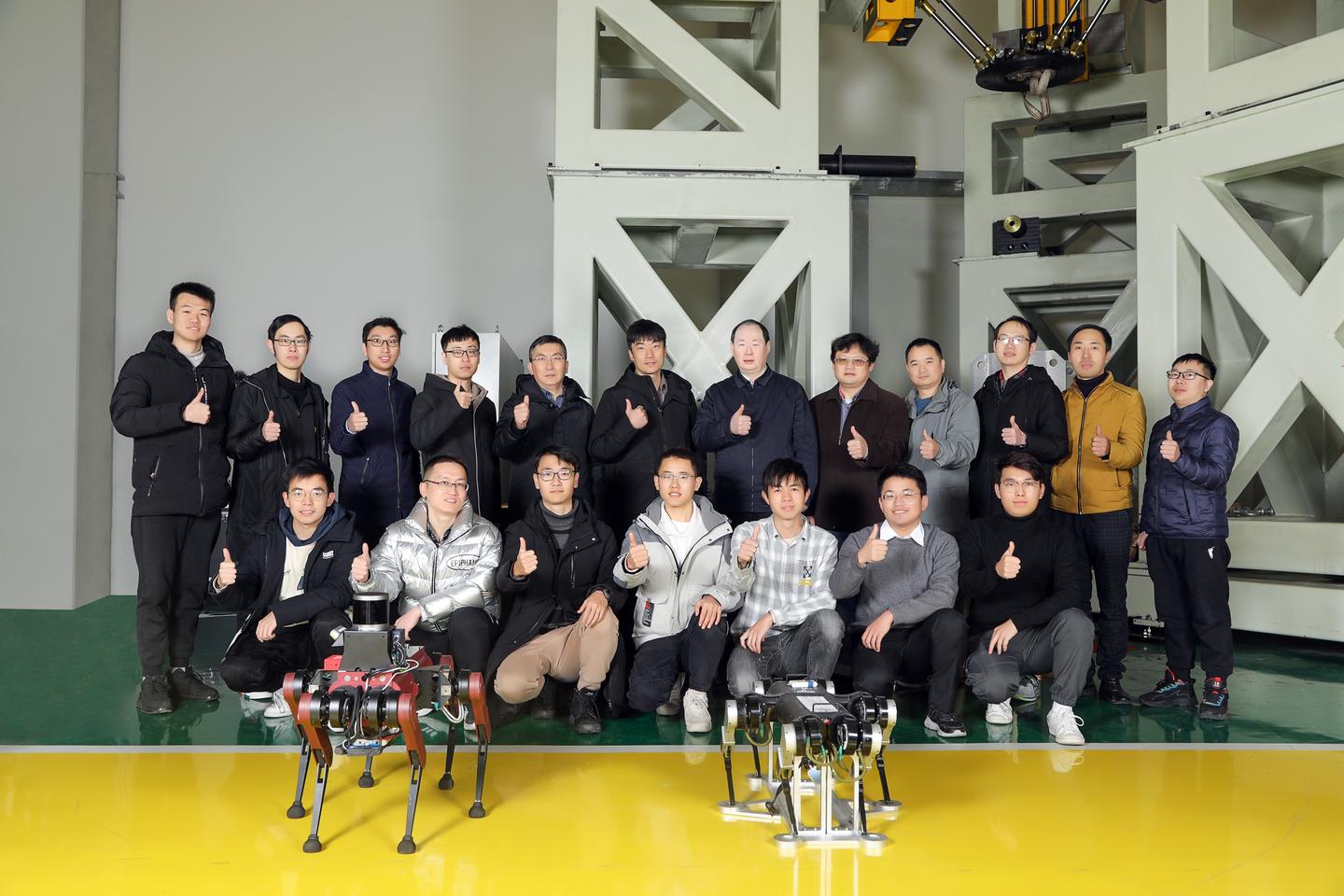 The six-legged guide dog is being developed by engineers at Shanghai Jiao Tong University