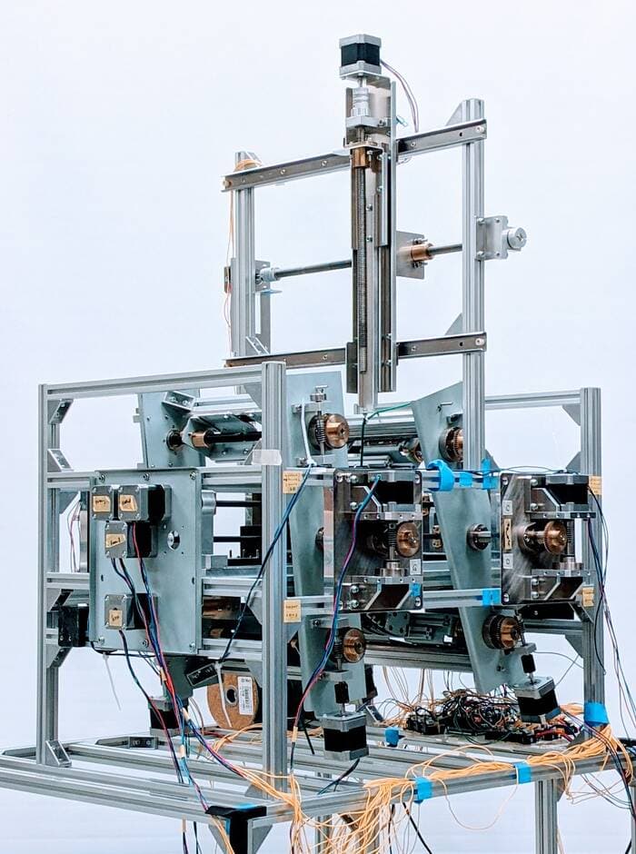 The team hopes to get this washing machine-sized system into a more compact design to handle much finer material
