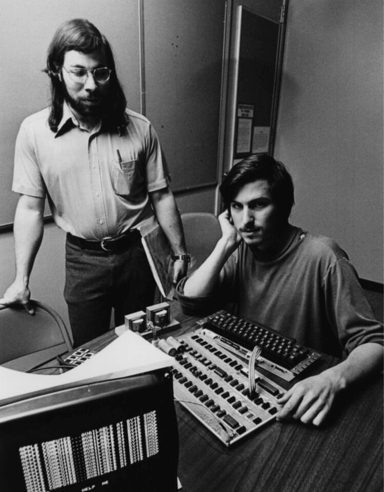 Steve Wozniak and Steve Jobs circa 1976