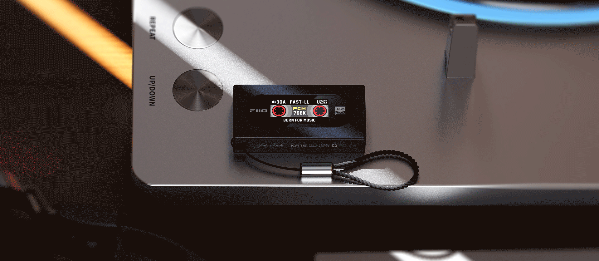 The KA15 rocks classic cassette player vibes while enhancing audio from a USB-C music source through to plugged-n earphones