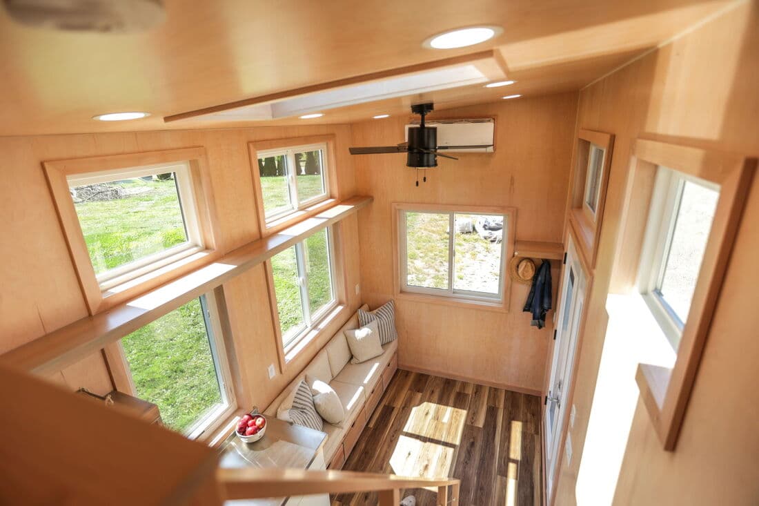 The Sea Chord's interior is finished in utilitarian maple plywood