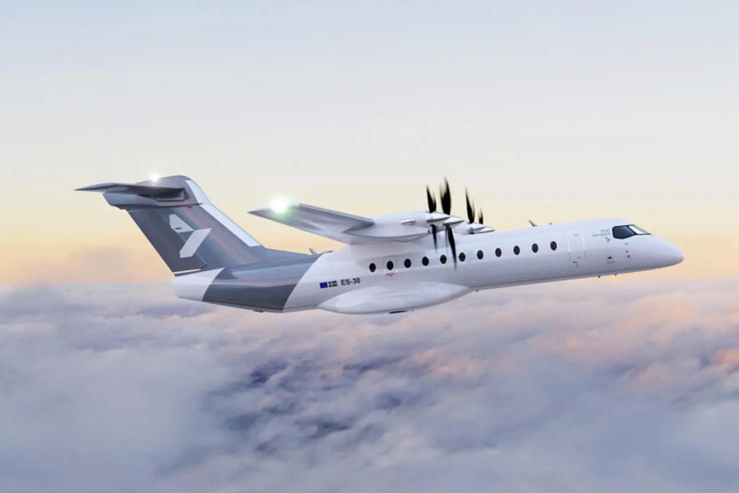 A rendering of the ES-30 regional airliner