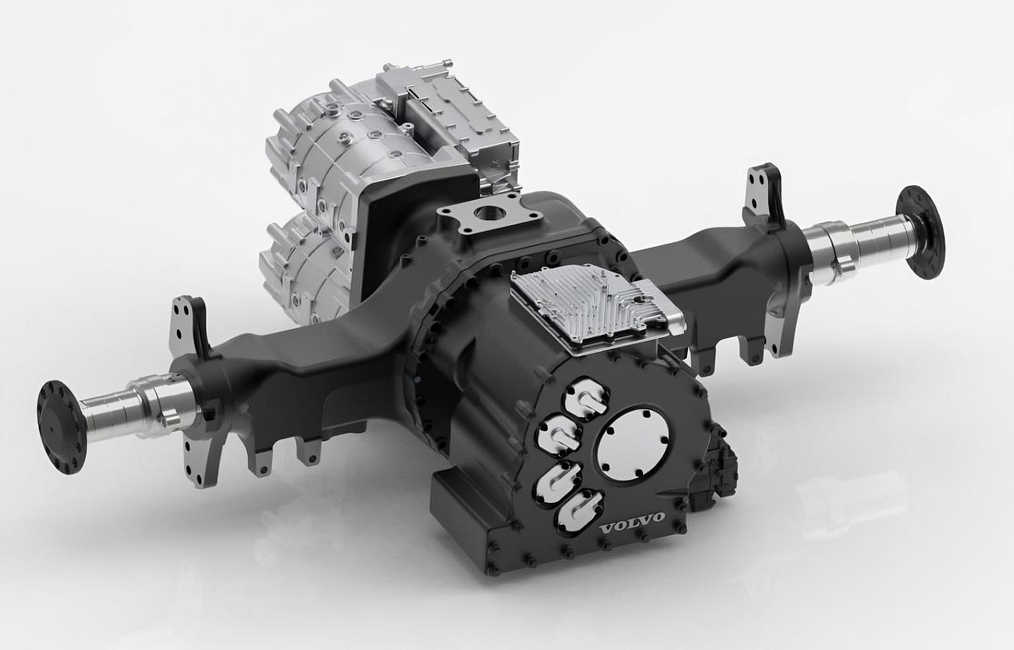 Volvo's clever efficiency hack: the "e-axle", combining the motors, transmission and trans-axles all in a single unit