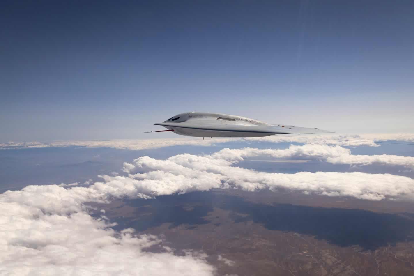 The B-21 Raider in flight