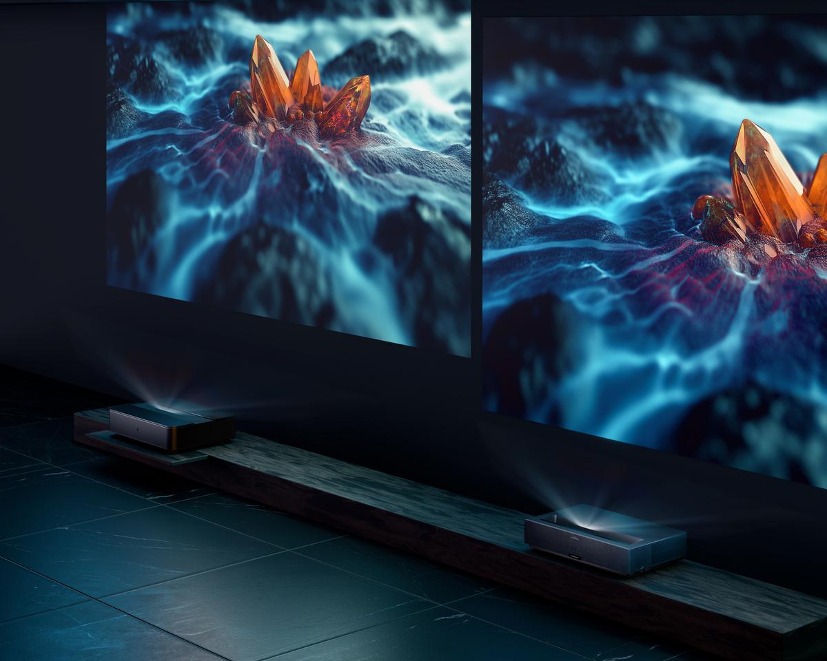 The flagship Premium model can inch closer to the wall or screen than the Theater model before it