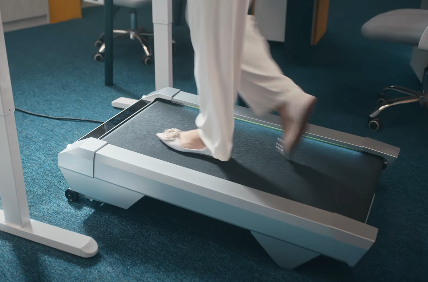 The CyberPad is designed to fit easily under a standing desk