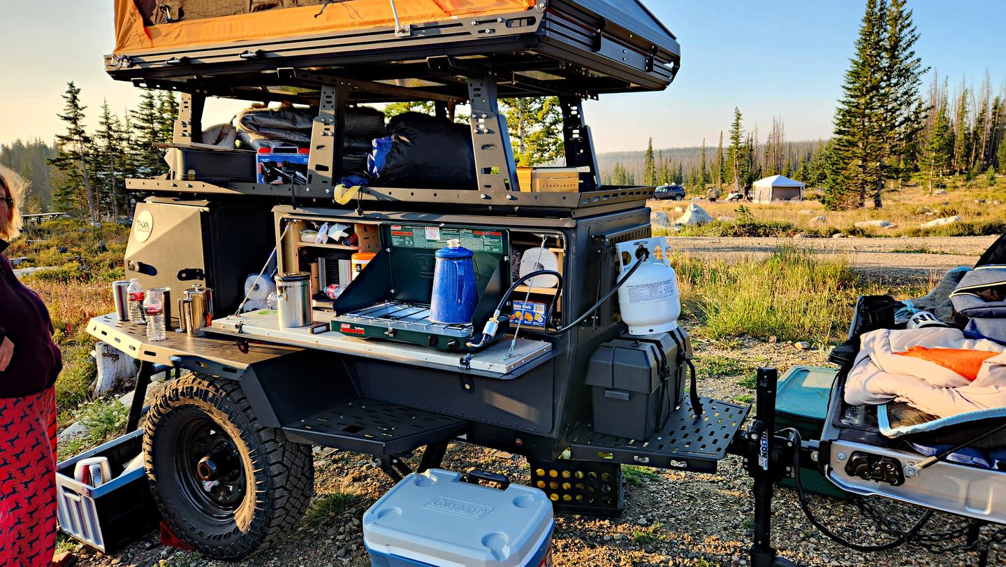 The best part of waking up is when someone else starts the coffee pot so it's ready when you climb out of the tent