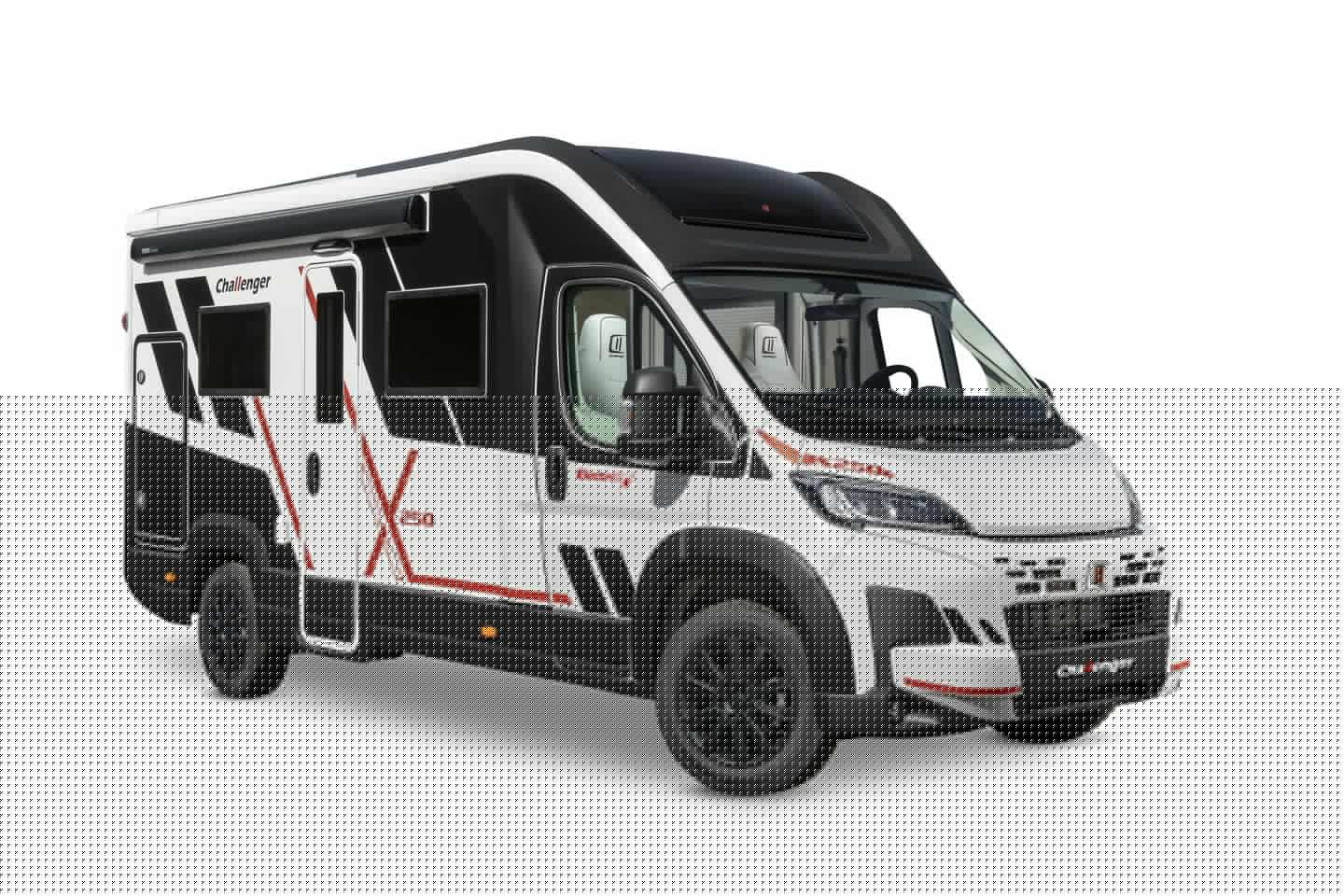 The all-new Challenger X250 ElectriX is one of the two slightly larger 636-cm-long Bedeo-equipped models