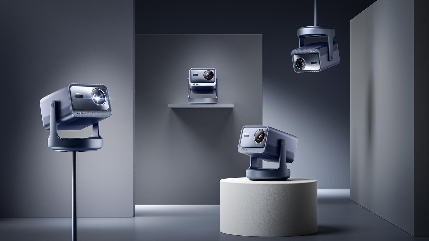 The stand rotates 360-degrees horizontally and 135 degrees vertically for flexible placement