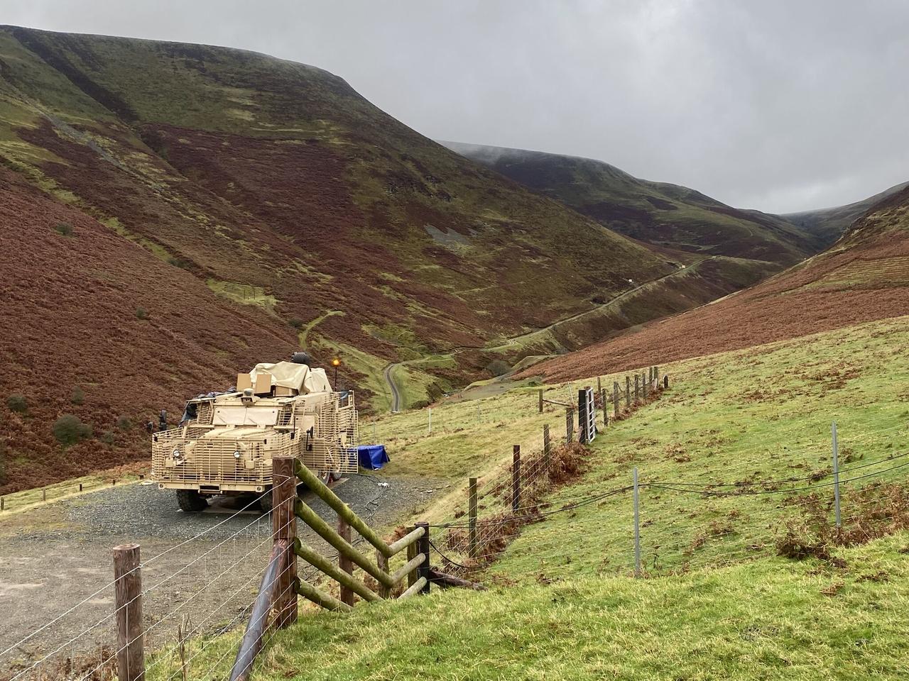 The laser-equipped Wolfhound in Wales