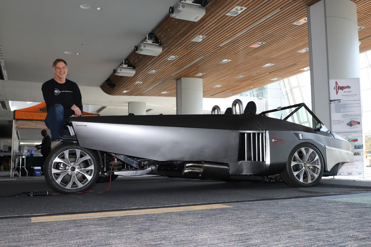Greg Kunsch with the Dragonfly at the 2023 Coastal Virginia Car Show