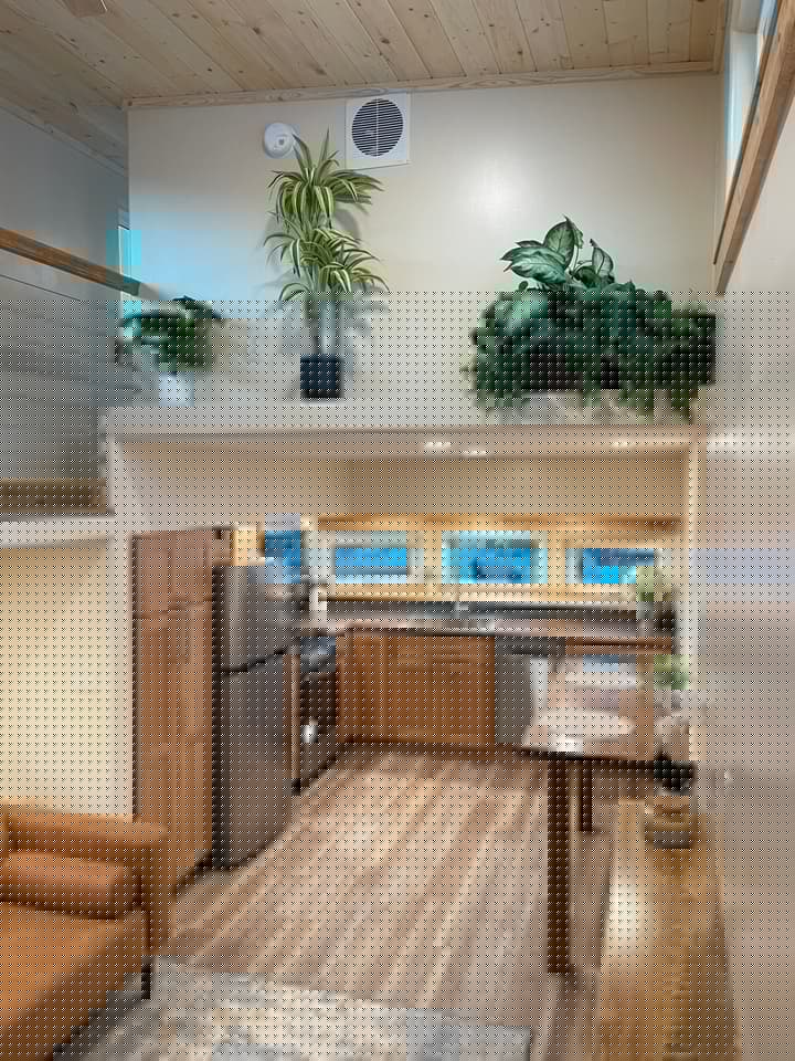 The Perpetua's kitchen is spacious and includes a dining area