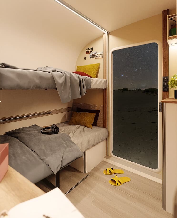 The two bunks are aimed mostly at children but are big and strong enough to hold many adults