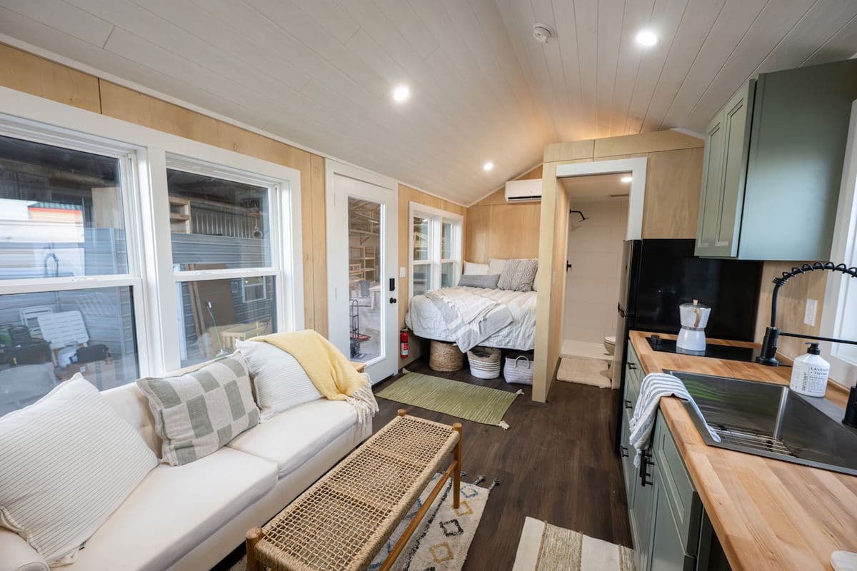 The TinyPlex's two homes measure 200 sq ft (18.6 sq m) each