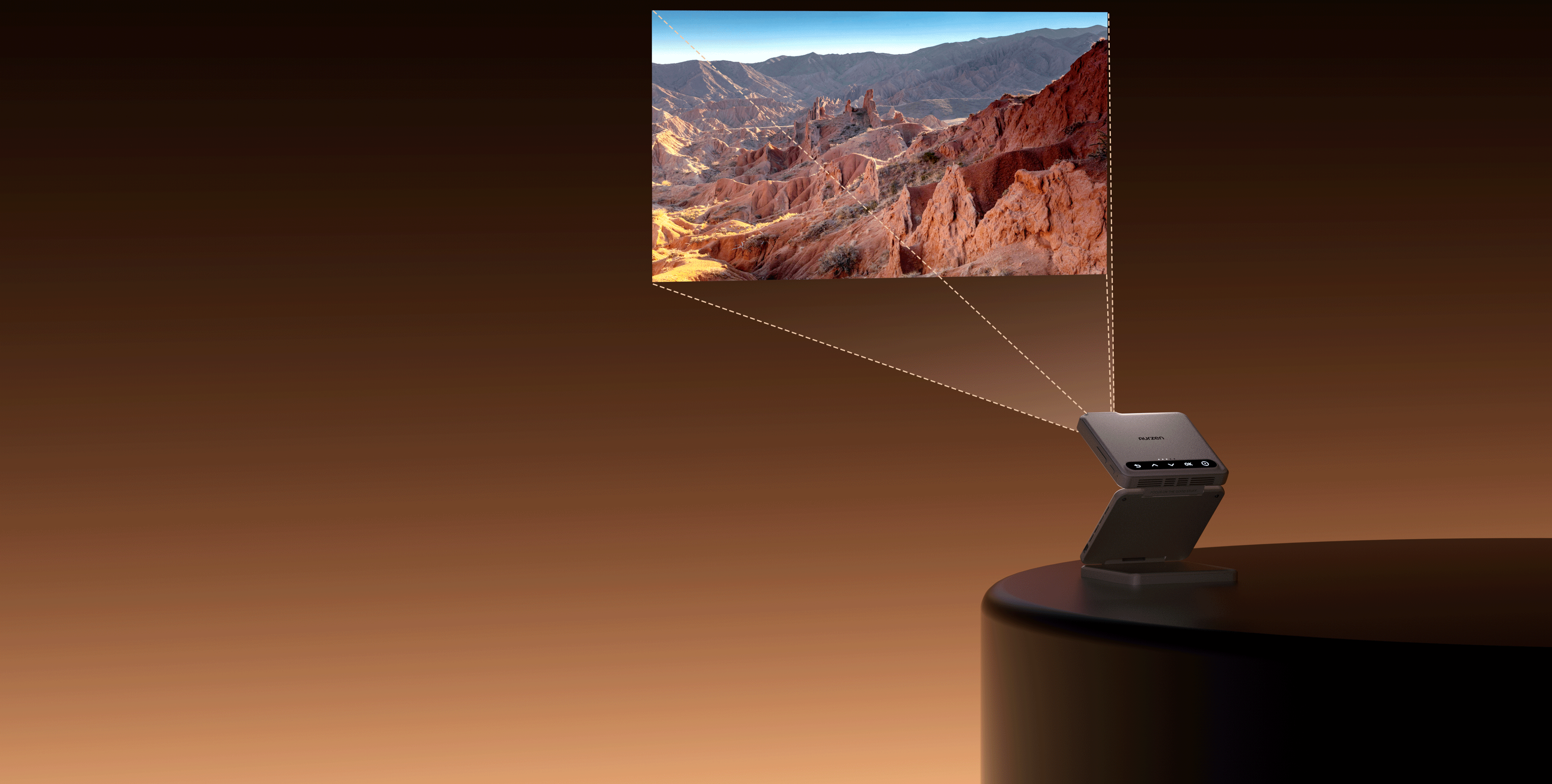 The Aurzen Zip features "zero-lag" autofocus and auto keystone correction